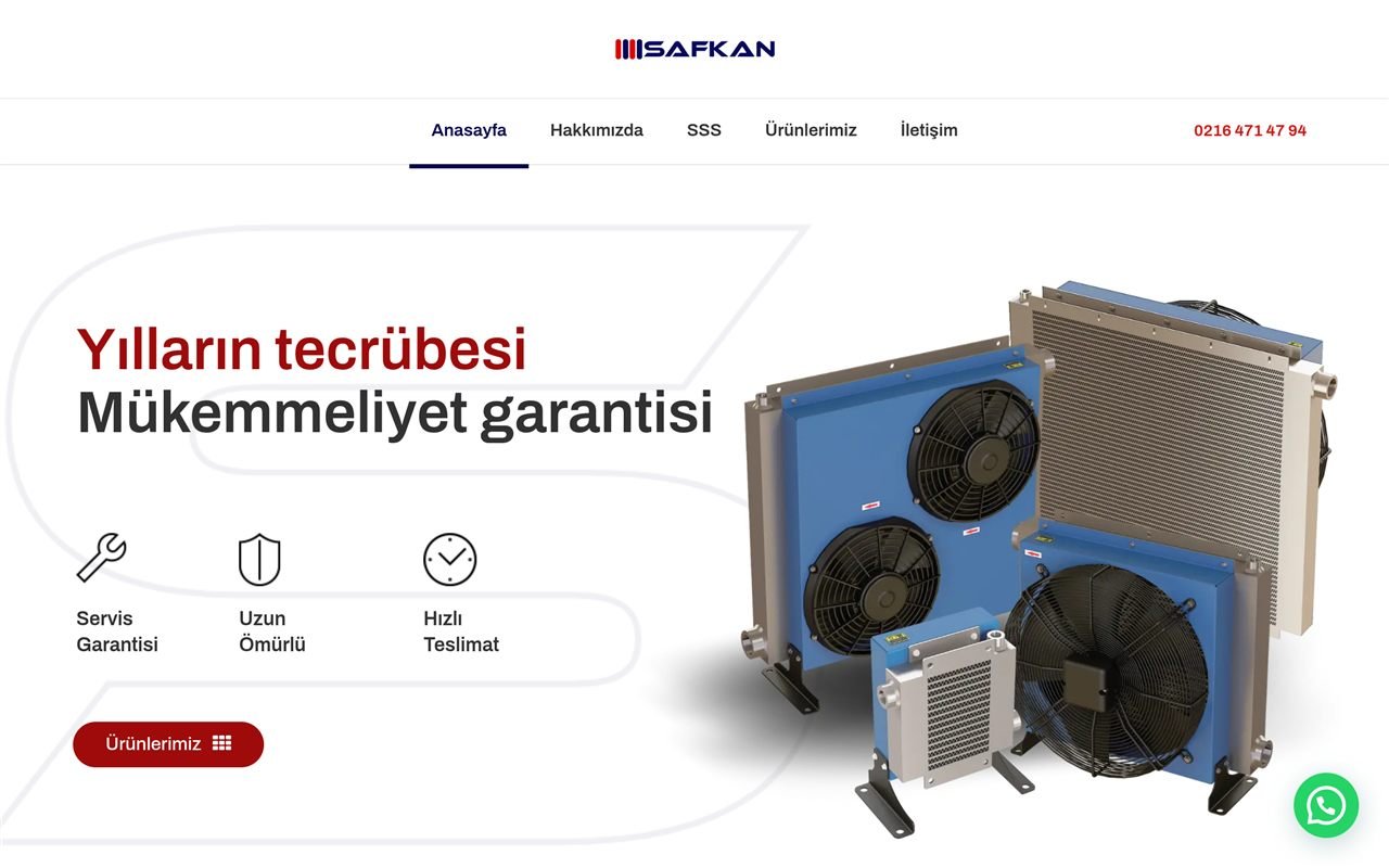 Safkan Soğutma Sistemleri Web Sitesi